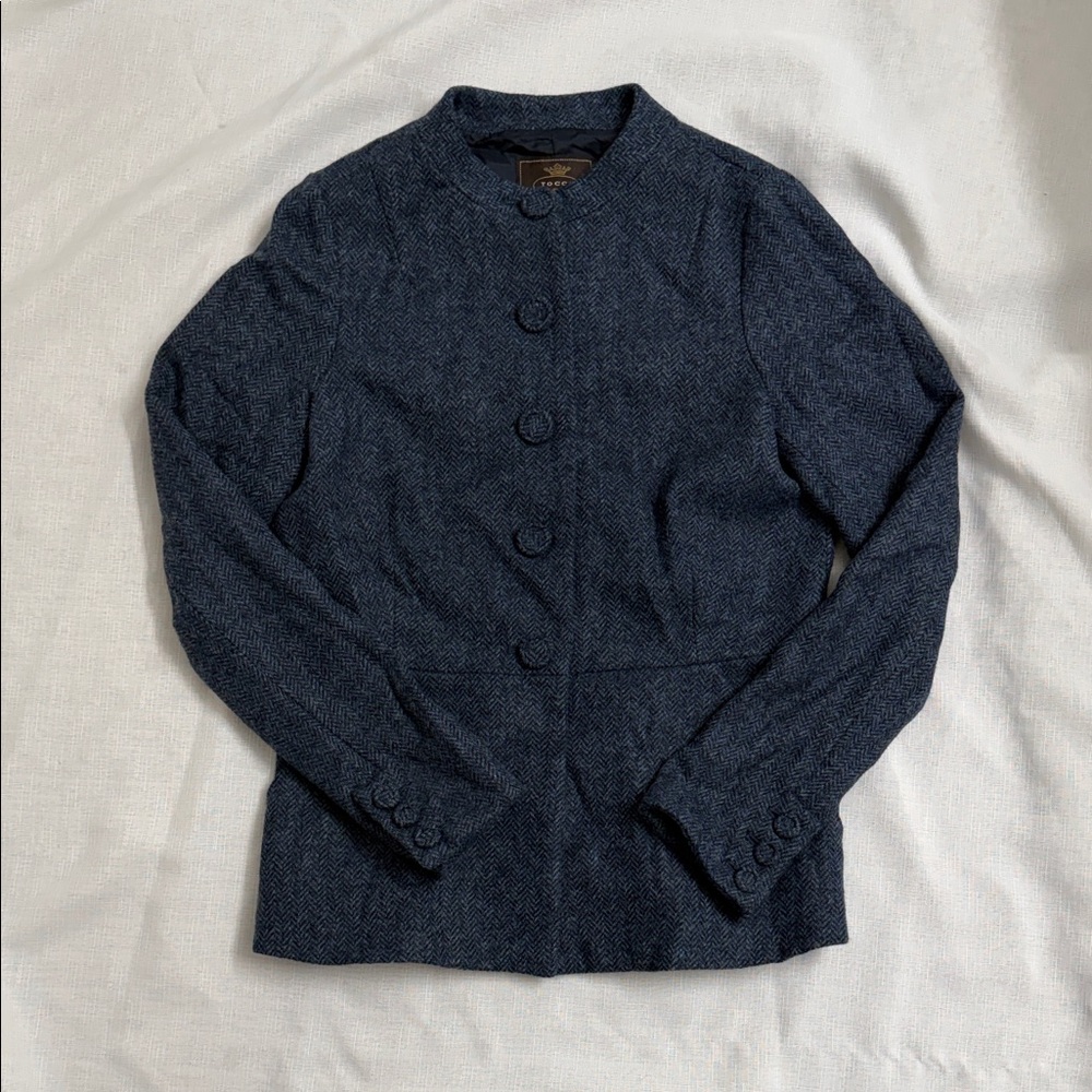 Tocca Midnight Blue Women's Wool Blazer Size 10 . Sold in Anthropologie